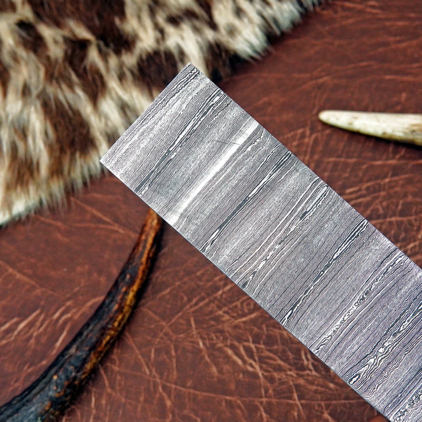 Damascus Steel Billet – Hand Forged Twist Pattern | 156 Layers Annealed Knife Making Steel NABT01