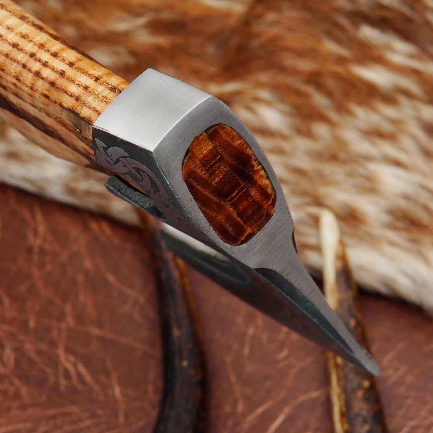 Carbon Steel Outdoor Axe 13” – Custom Camping Axe, Viking Axe, Nordic Axe KHAXE04