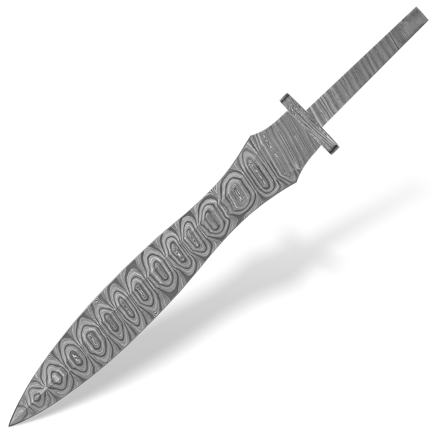 Damascus Steel Knife Making Kit 17” – Hand Forged Hunting & Skinner Full Tang Blade with Natural Camel Bone Handle NAKIT16