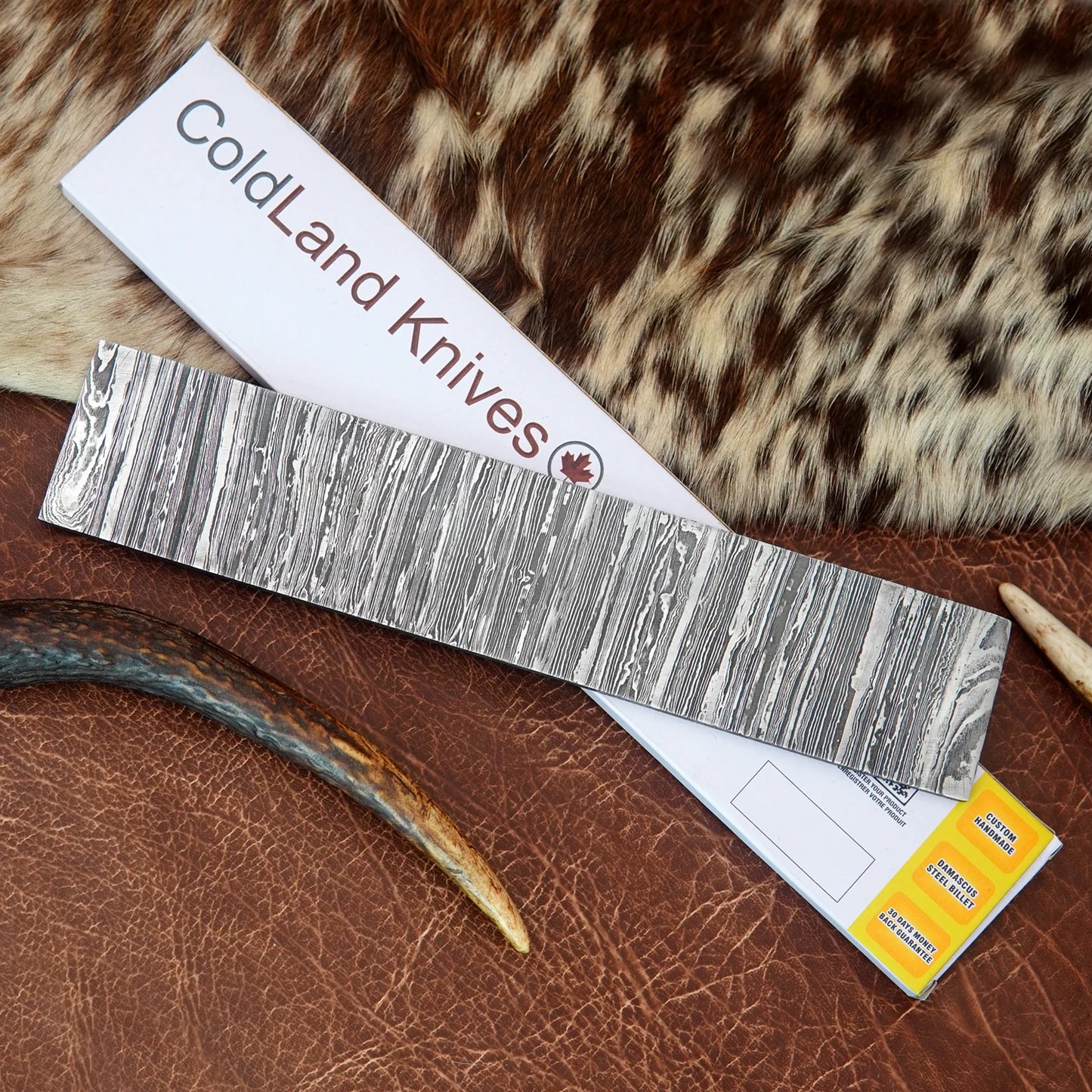 Damascus Steel Billet – Fire‑Twist Pattern | 156 Layer Hand Forged Annealed Knife Making Steel NABT02