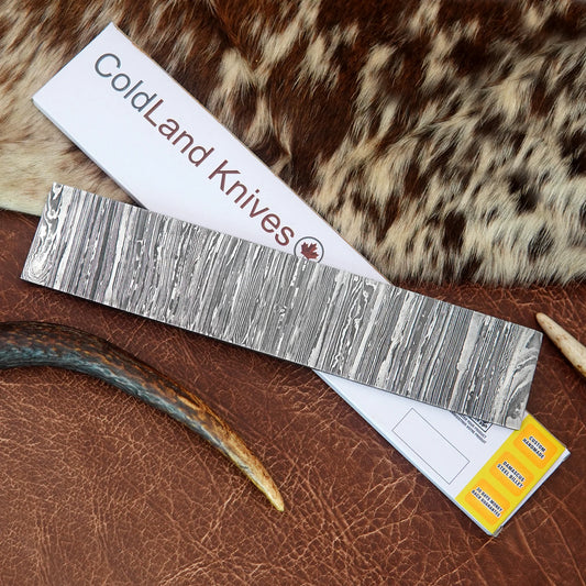 Damascus Steel Billet – Fire‑Twist Pattern | 156 Layer Hand Forged Annealed Knife Making Steel NABT02