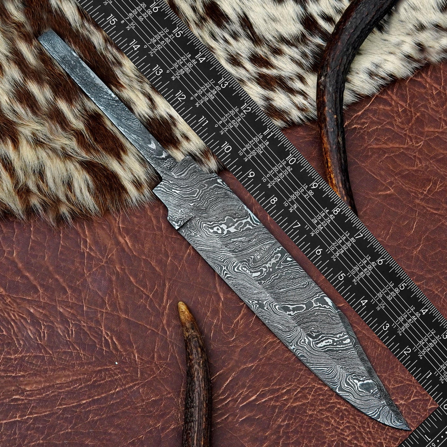Damascus Steel Bowie Knife Blank 16” – Hand Forged Full Tang Blade NABB10