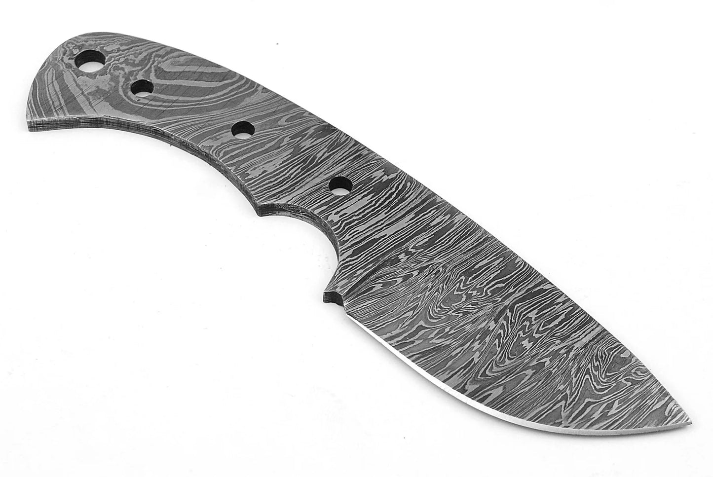 Damascus Skinner Knife Making Kit – Handmade Blank Blade with Leather Sheath & Handle Scales | Hand Forged 260 Layer NB105