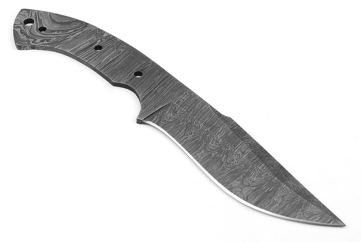 Damascus Knife Making Kit – Handmade Blank Blade with Leather Sheath & Handle Scales | Hand Forged 260 Layer NB102