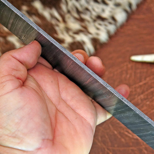 Damascus Steel Billet – Hand Forged Twist Pattern | 156 Layers Annealed Knife Making Steel NABT01