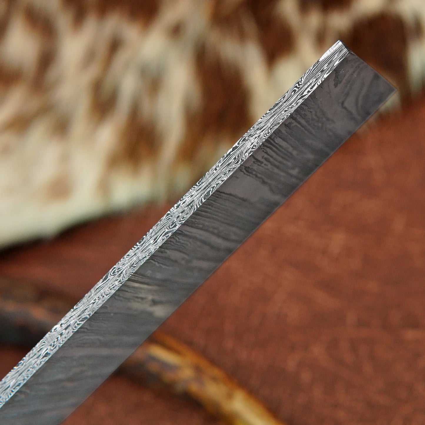 Damascus Steel Billet – Fire‑Twist Pattern | 156 Layer Hand Forged Annealed Knife Making Steel NABT02