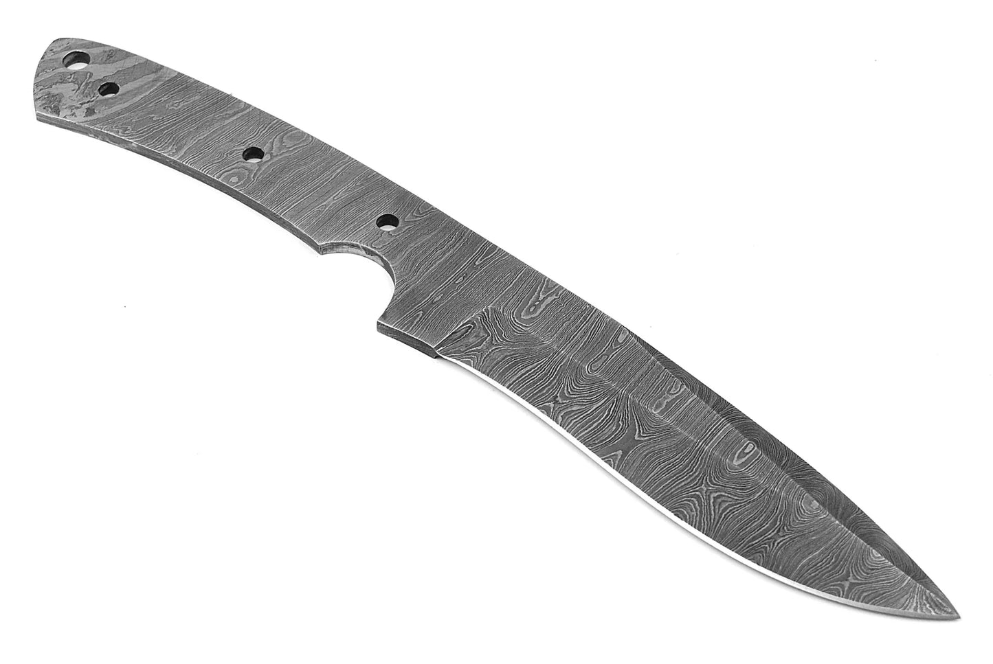 Damascus Knife Making Kit – Handmade Blank Blade with Leather Sheath & Handle Scales | Hand Forged 260 Layer NB101