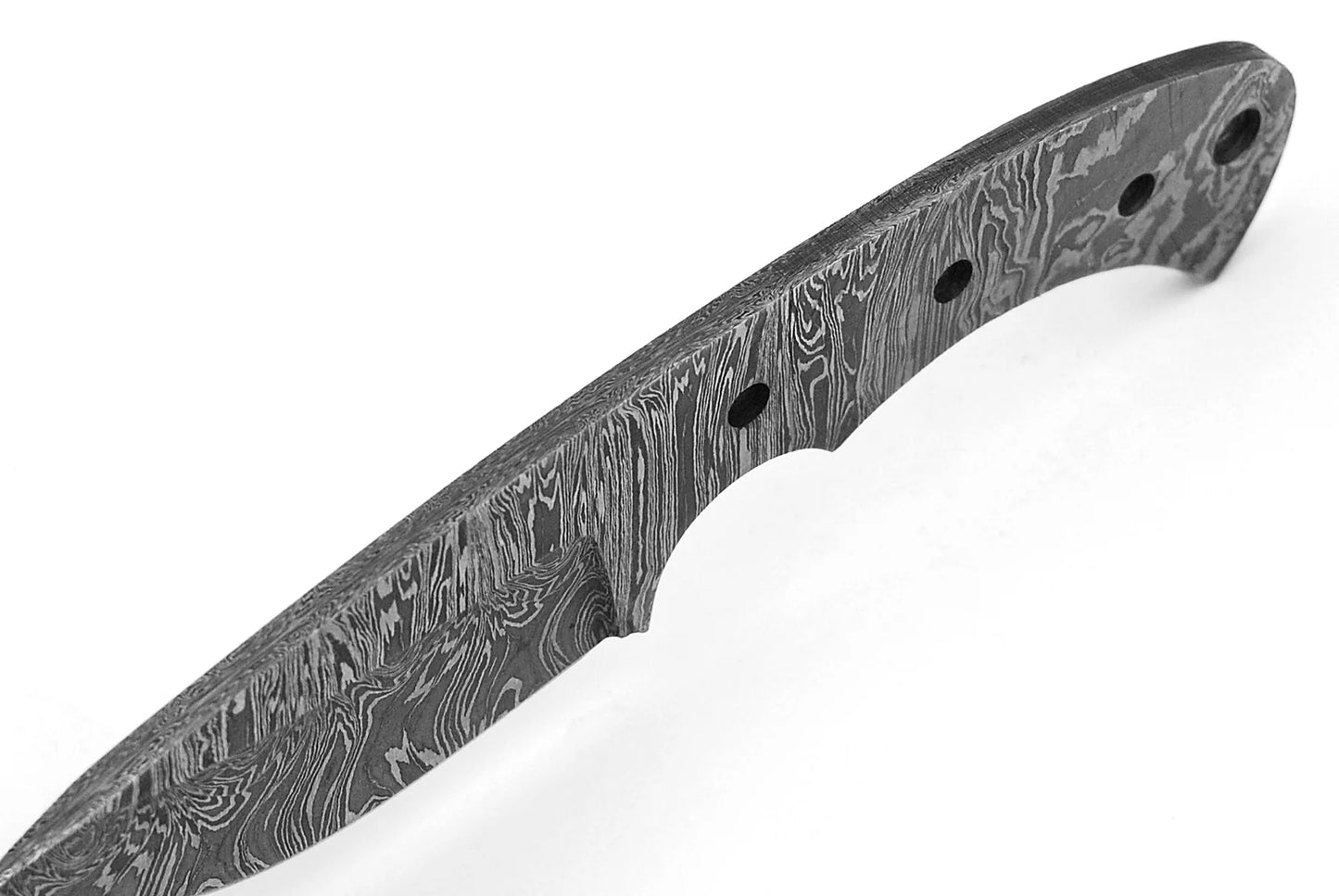 Damascus Skinner Knife Making Kit – Handmade Blank Blade with Leather Sheath & Handle Scales | Hand Forged 260 Layer NB105