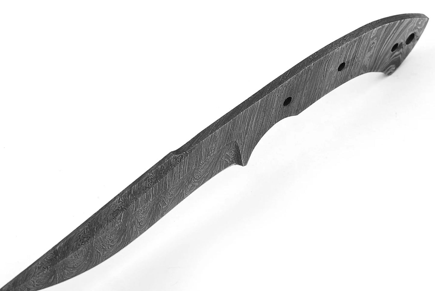 Damascus Knife Making Kit – Handmade Blank Blade with Leather Sheath & Handle Scales | Hand Forged 260 Layer NB102