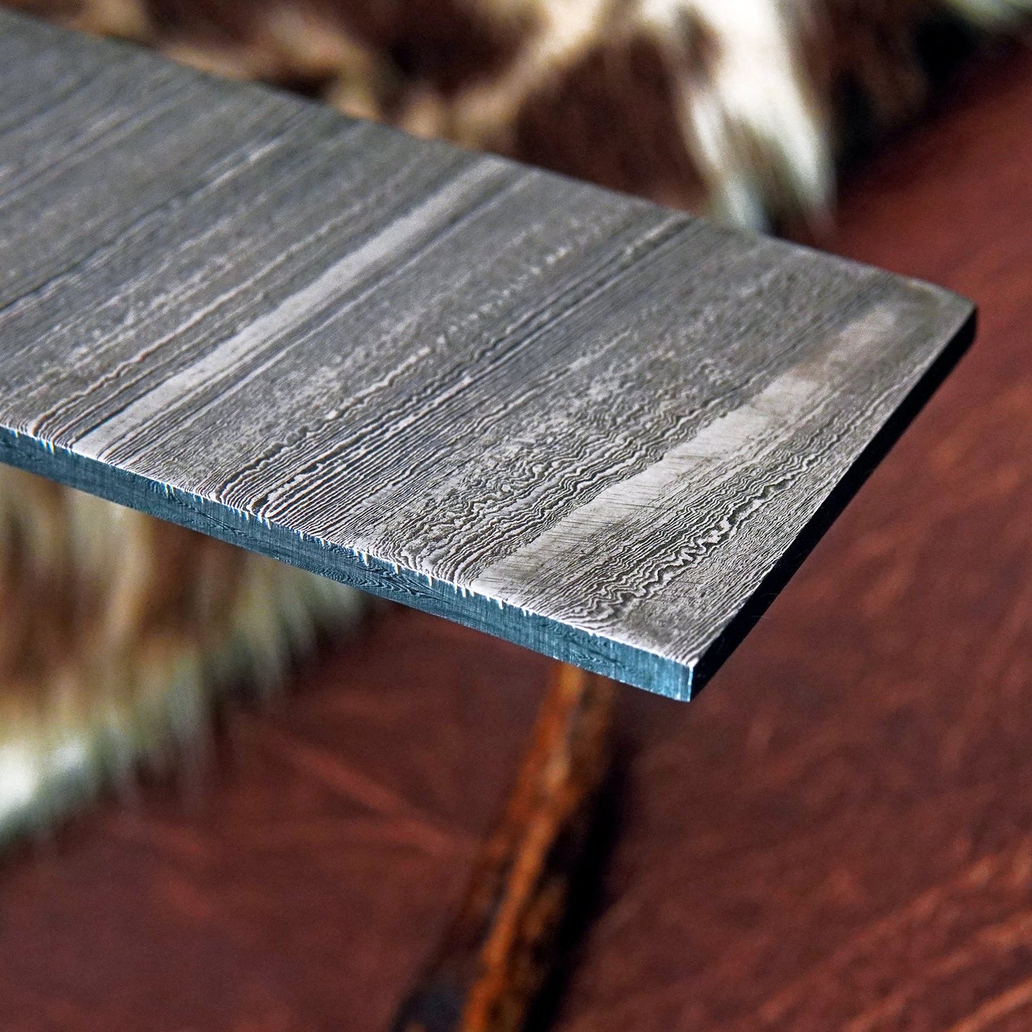 Damascus Steel Billet – Hand Forged Twist Pattern | 156 Layers Annealed Knife Making Steel NABT01