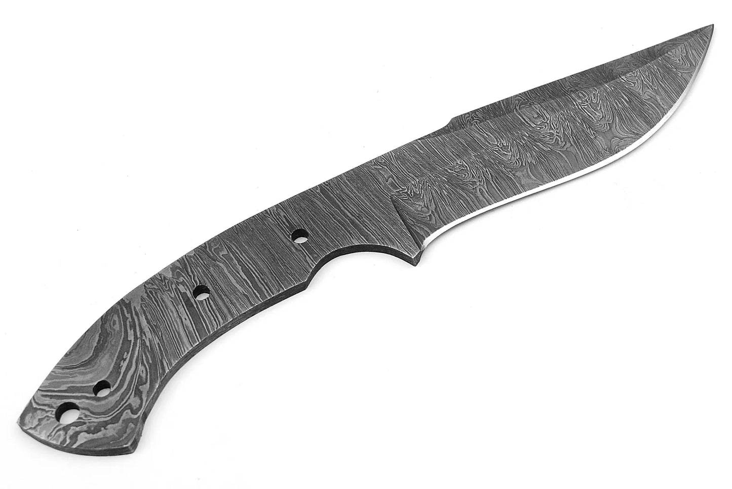 Damascus Knife Making Kit – Handmade Blank Blade with Leather Sheath & Handle Scales | Hand Forged 260 Layer NB102