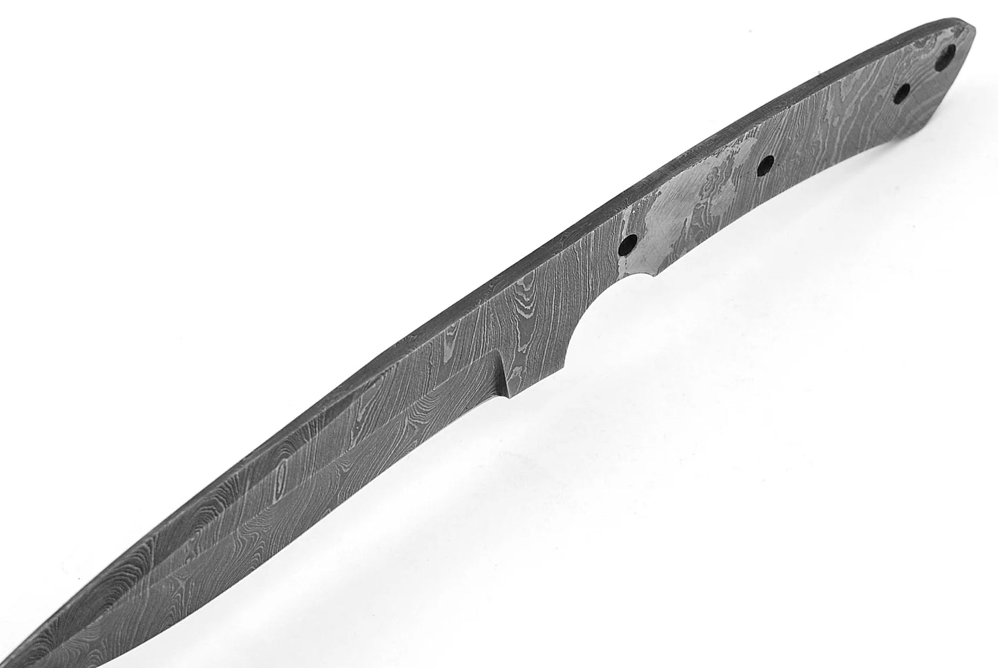 Damascus Knife Making Kit – Handmade Blank Blade with Leather Sheath & Handle Scales | Hand Forged 260 Layer NB101