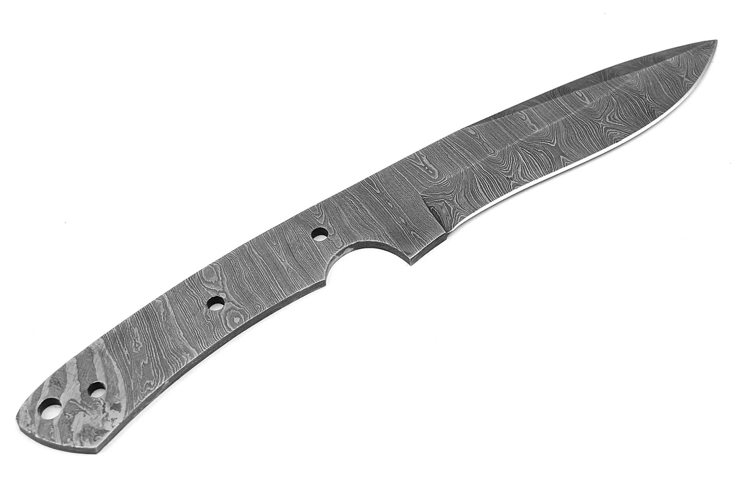 Damascus Knife Making Kit – Handmade Blank Blade with Leather Sheath & Handle Scales | Hand Forged 260 Layer NB101