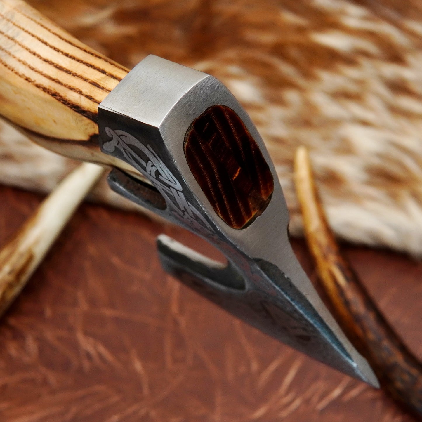 Carbon Steel Outdoor Axe 13” – Custom Camping Axe, Viking Axe, Nordic Axe KHAXE03
