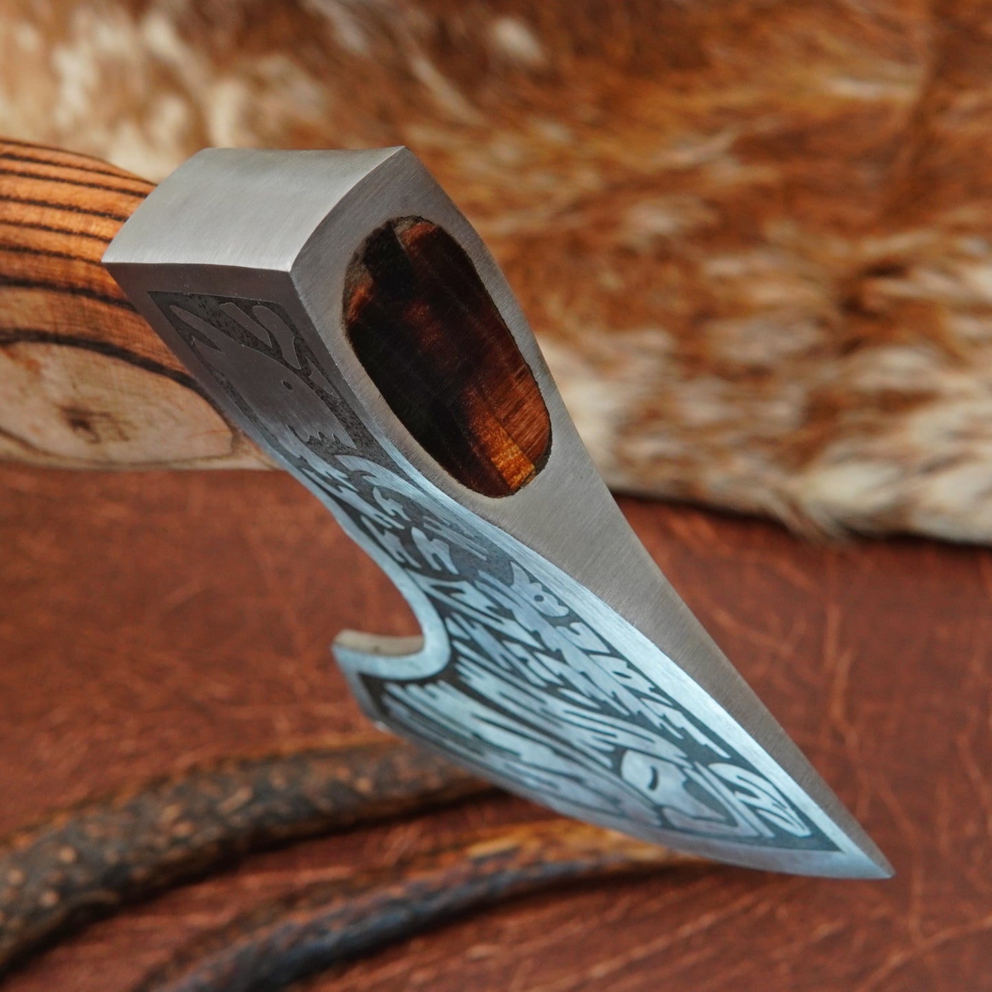 Carbon Steel Outdoor Axe 22” – Custom Camping Axe, Viking Axe, Nordic Axe KHAXE09