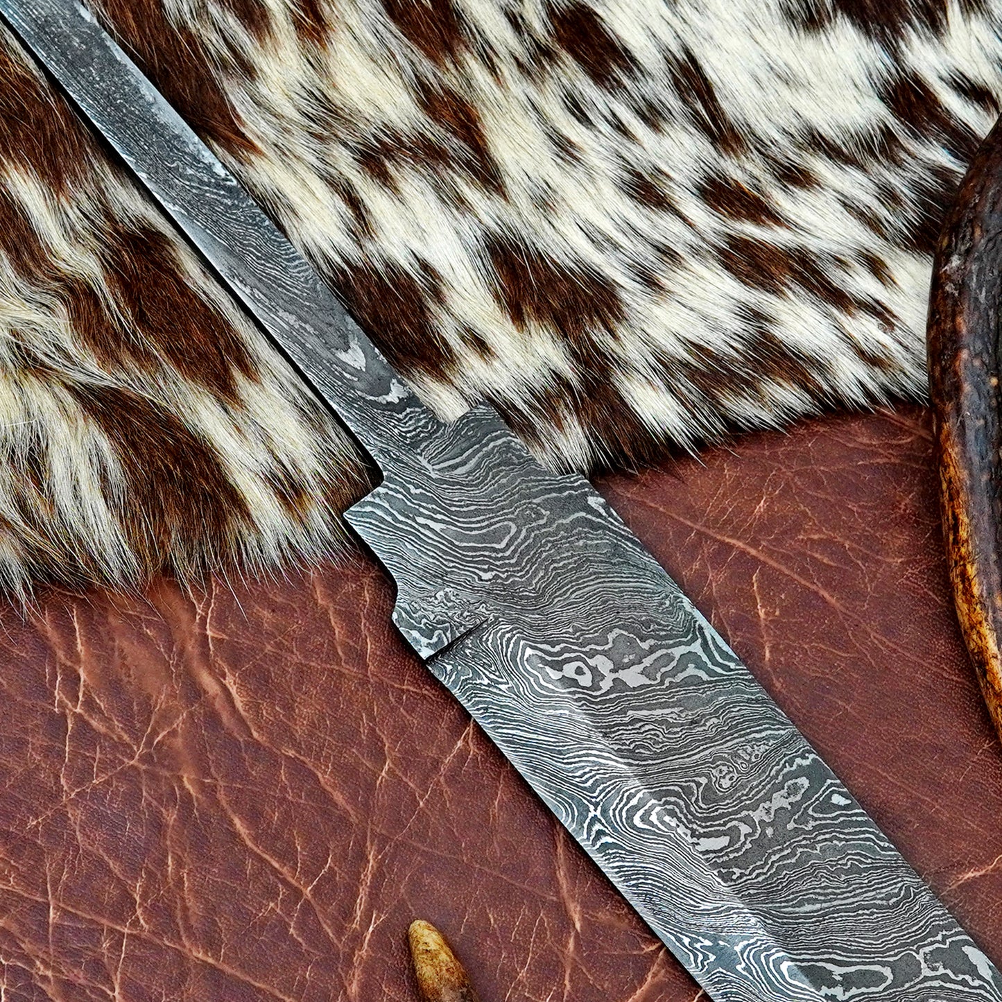 Damascus Steel Bowie Knife Blank 16” – Hand Forged Full Tang Blade NABB10