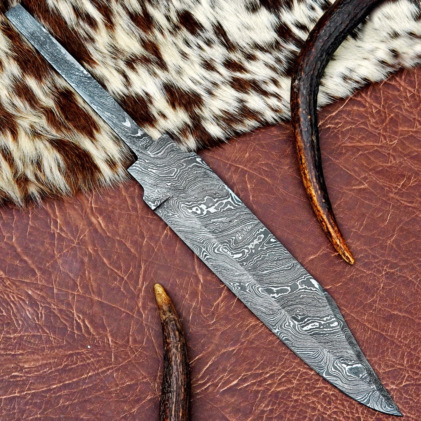 Damascus Steel Bowie Knife Blank 16” – Hand Forged Full Tang Blade NABB10