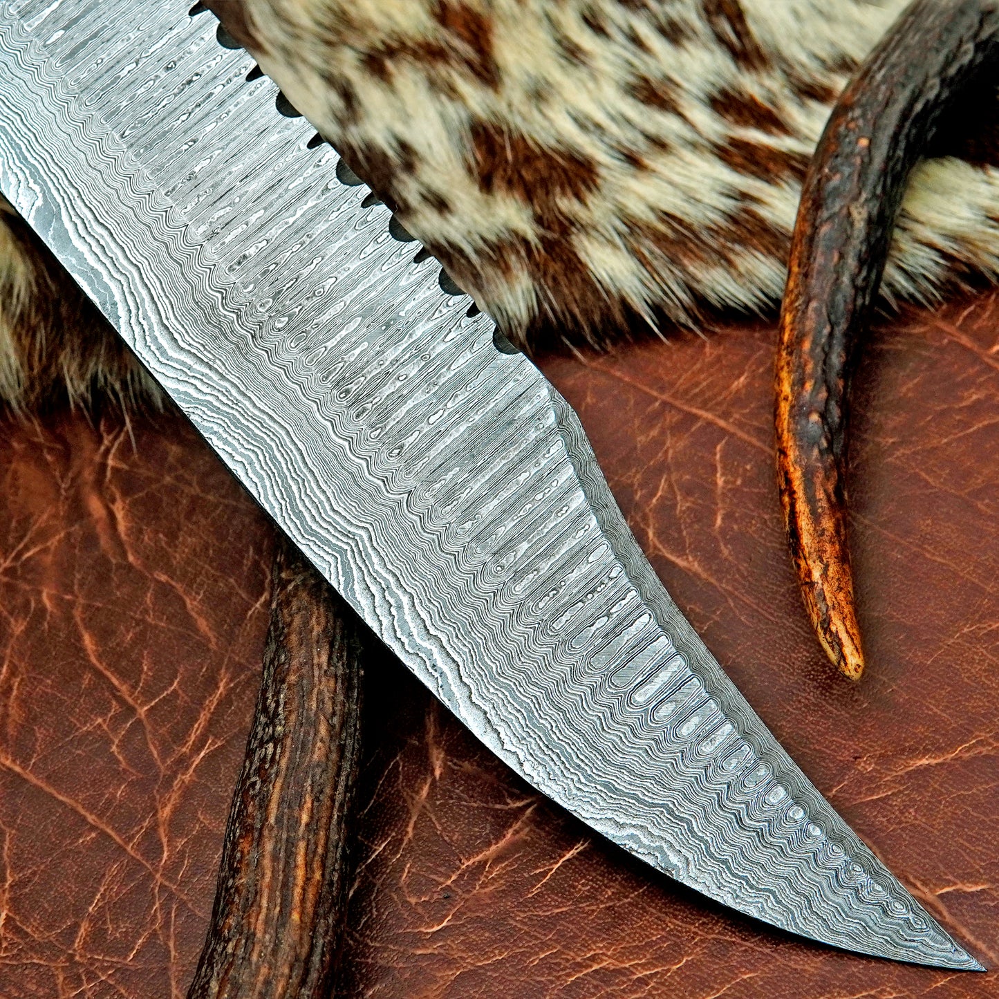 Damascus Steel Bowie Knife Blank 11.75” – Hand Forged Full Tang Blade NABB09