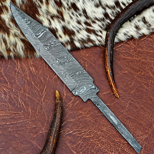 Damascus Steel Bowie Knife Blank 16” – Hand Forged Full Tang Blade NABB10