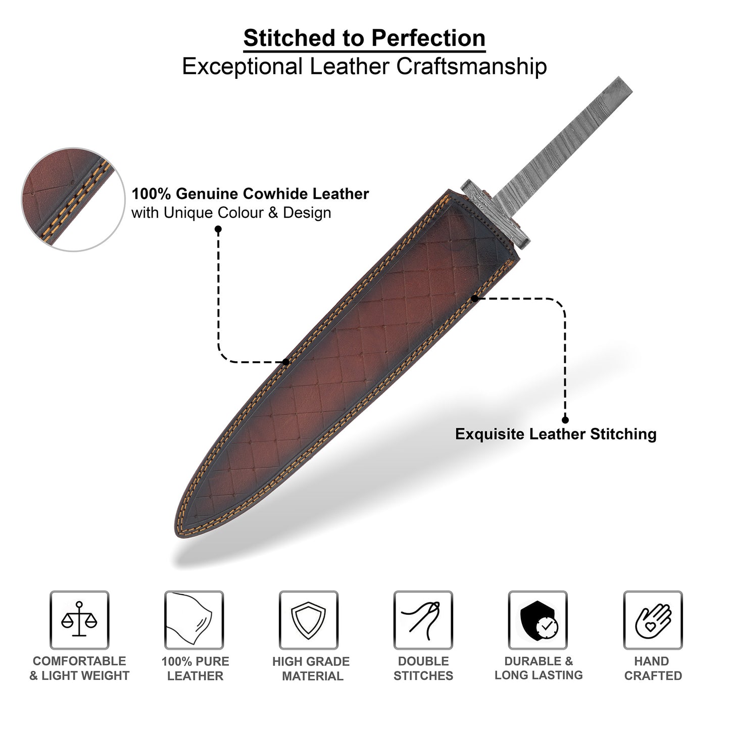 Damascus Steel Knife Making Kit 17” – Hand Forged Hunting & Skinner Full Tang Blade with Natural Camel Bone Handle NAKIT16
